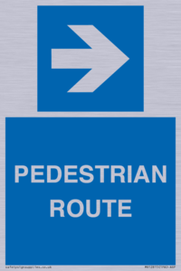 PEDESTRIAN ROUTE - right arrow